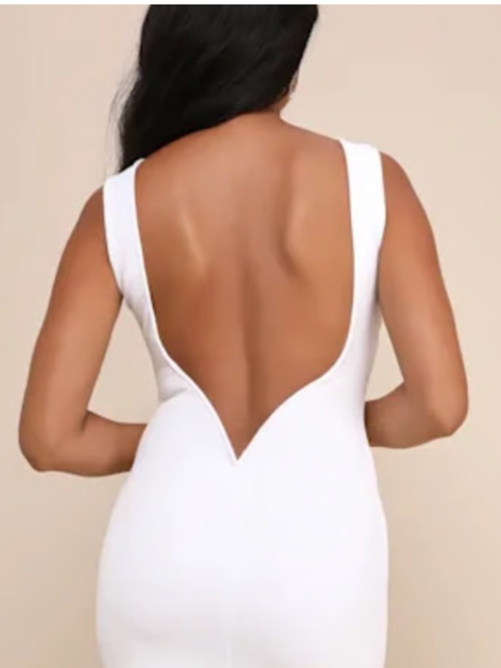 Lulus backless white dress size XS